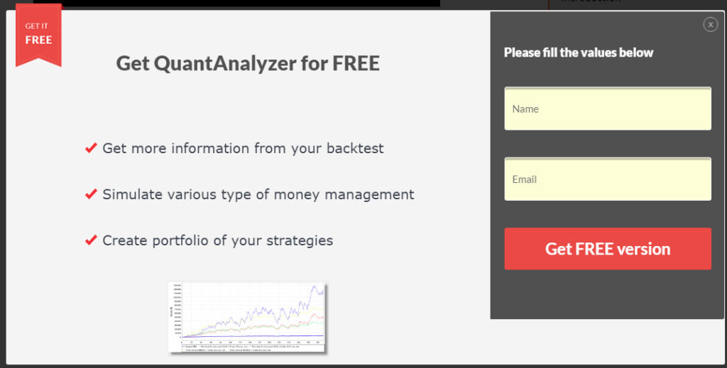 quantAnalyzerユーザー登録画面
